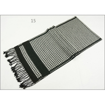 Men′s Womens Unisex Reversible Cashmere Feel Winter Warm Checked Diamond Printing Thick Knitted Woven Scarf (SP817)